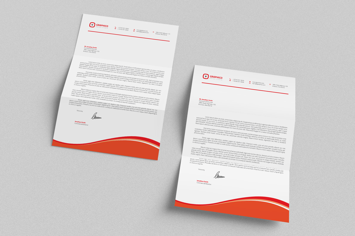 Corporate Letterhead 10 with MS Word, a Stationery Template by ND Design (Photo 3 of 9)