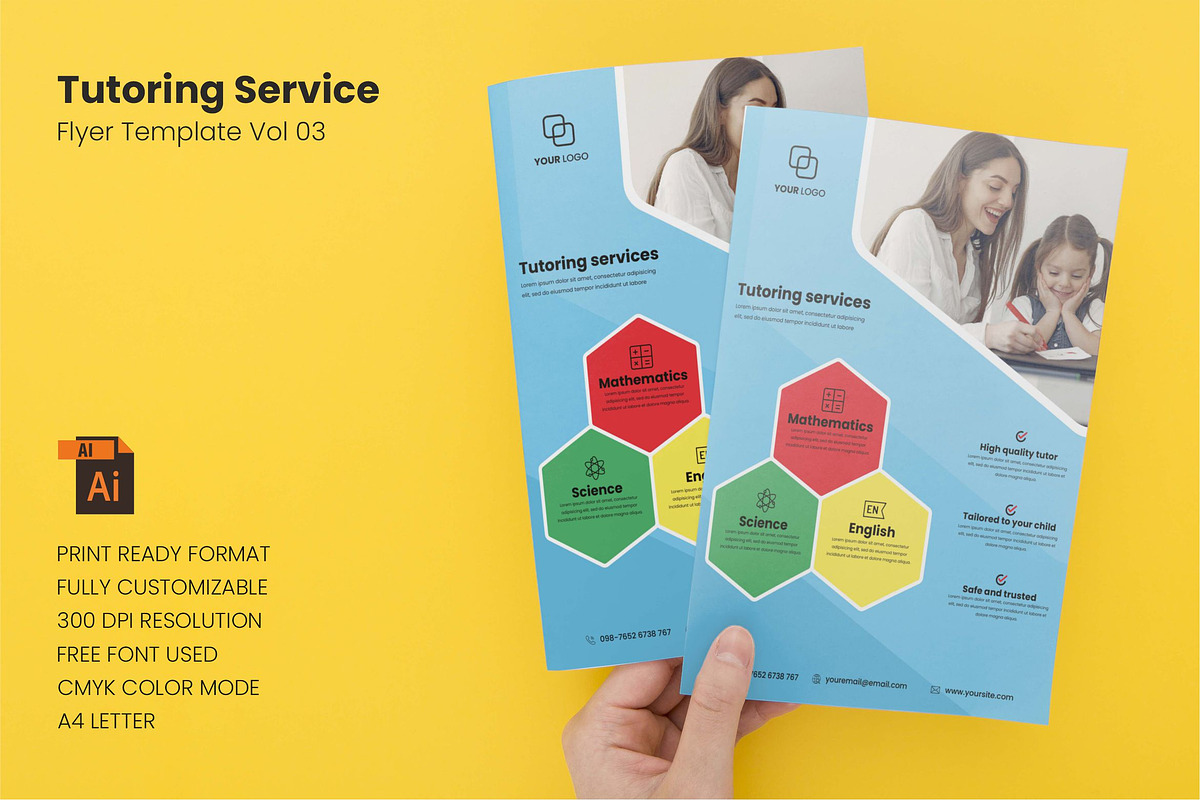 Tutoring Service Flyer Vol. 03, a Brochure Template by PuriCreative