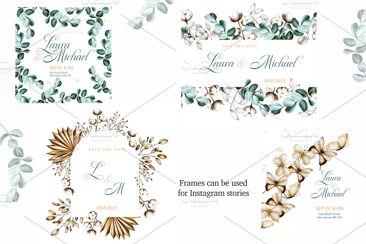 Bohemian garden hand drawn clipart, a Decorative Illustration by Navenzeles (Photo 9 of 14)