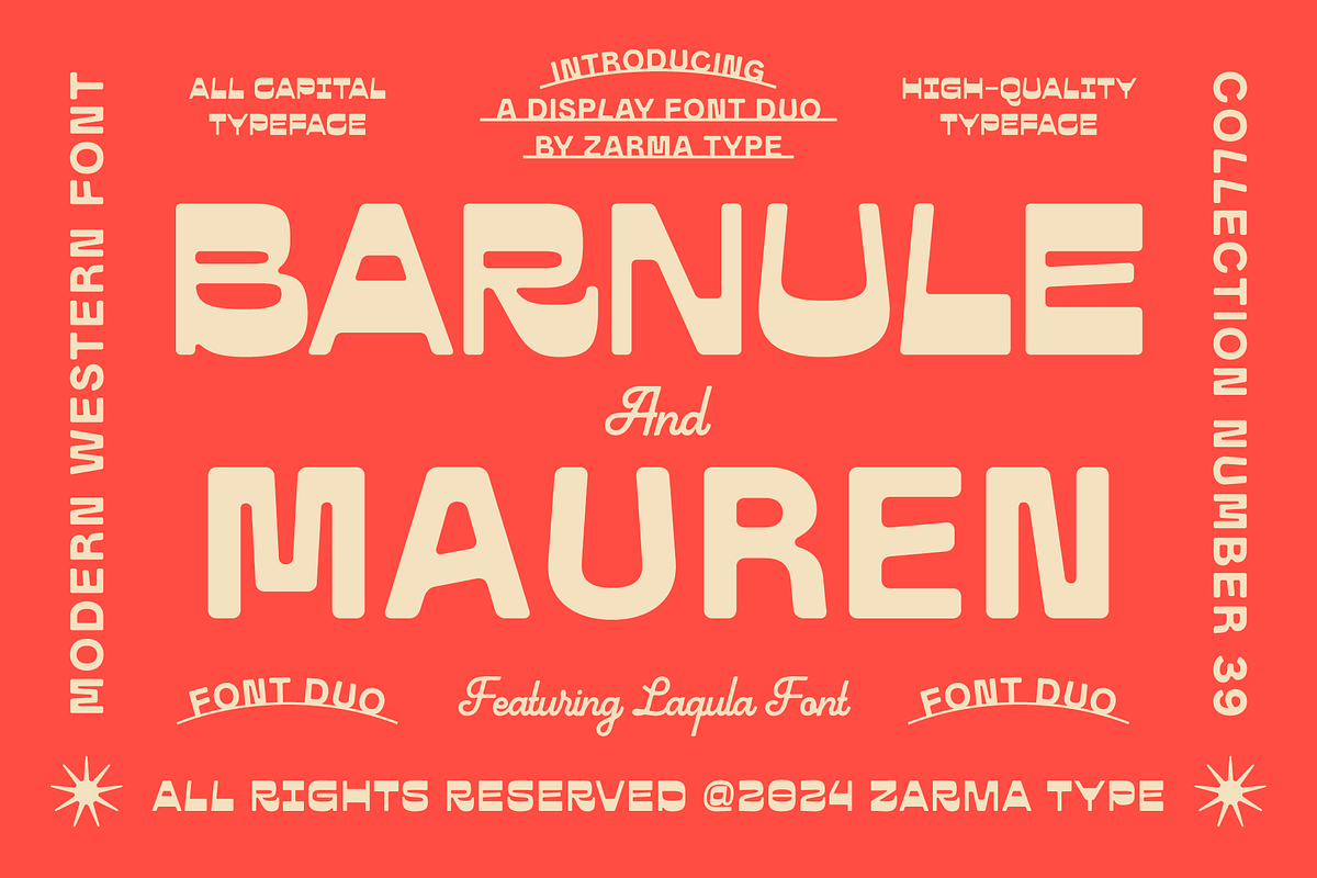 Barnule & Mauren - Western Font Duo, a Sans Serif Font by Zarma Type (Photo 1 of 13)
