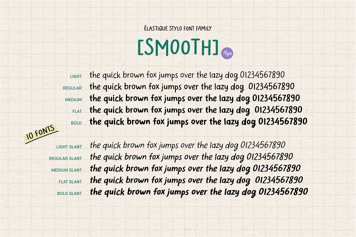 ELASTIQUE STYLO | Font Family, a Handwritten Font by type peace (Photo 16 of 18)