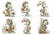 Summer Funny Seahorse Clipart, an Illustration by Daily.Designs (Thumbnail 7 of 8)