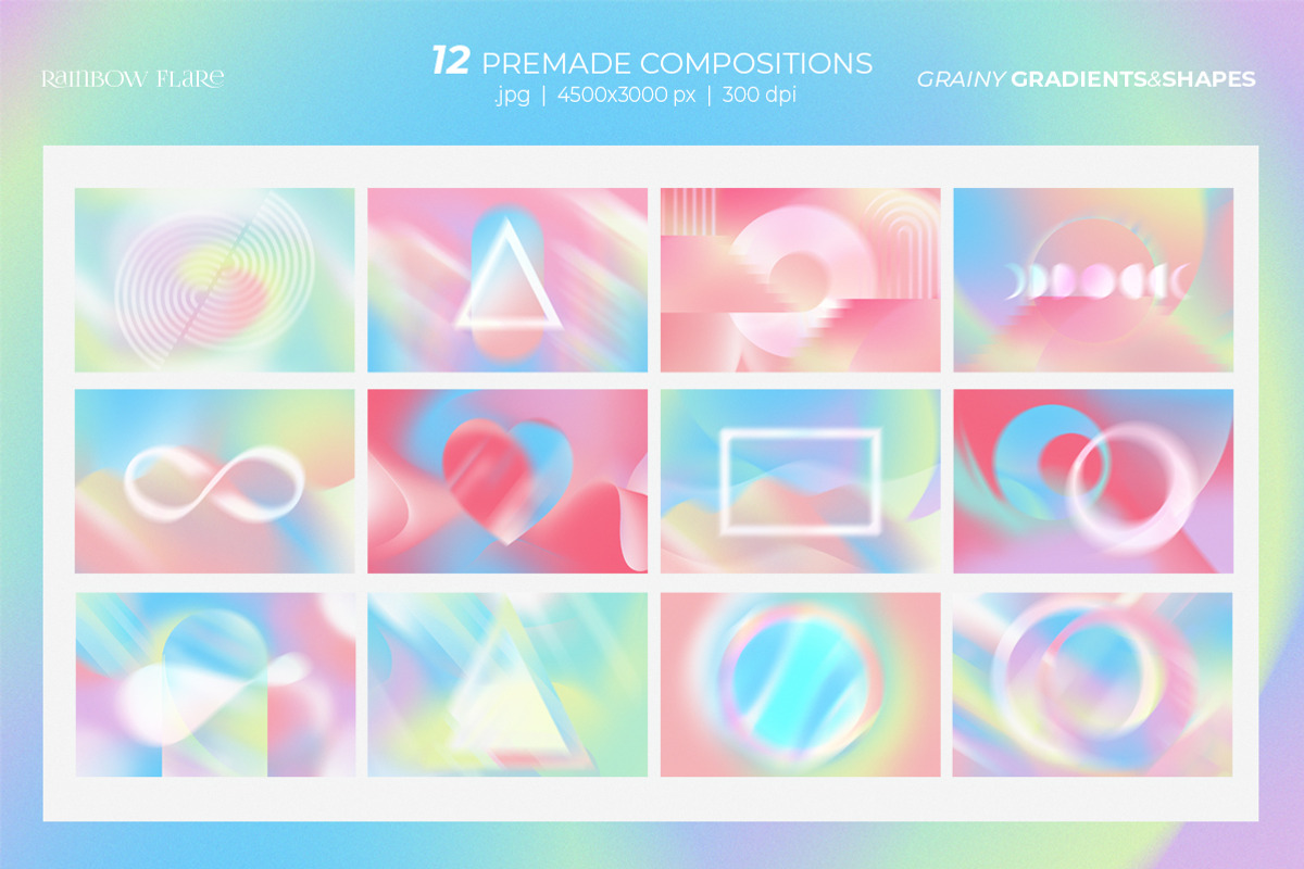 Grainy Gradients & Shapes BUNDLE, an Object Graphic by Julie&Taily (Photo 9 of 59)