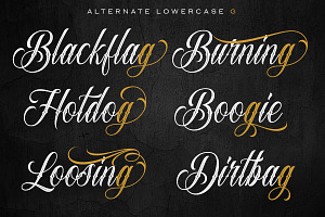 Bandito Script Tattoo Font