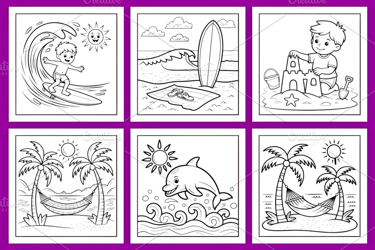 Summer Days Delight Coloring Book, a Seasonal Illustration by Coco Bloom (Photo 2 of 5)