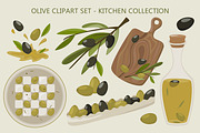 Mediterranean Olive Clipart Set, a Food Illustration by Vaniuta_Art (Thumbnail 1 of 3)