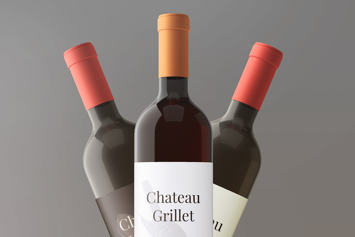 Wine Bottle Mockup Kit, a Merchandise Mockup by PSD Market (Photo 14 of 16)