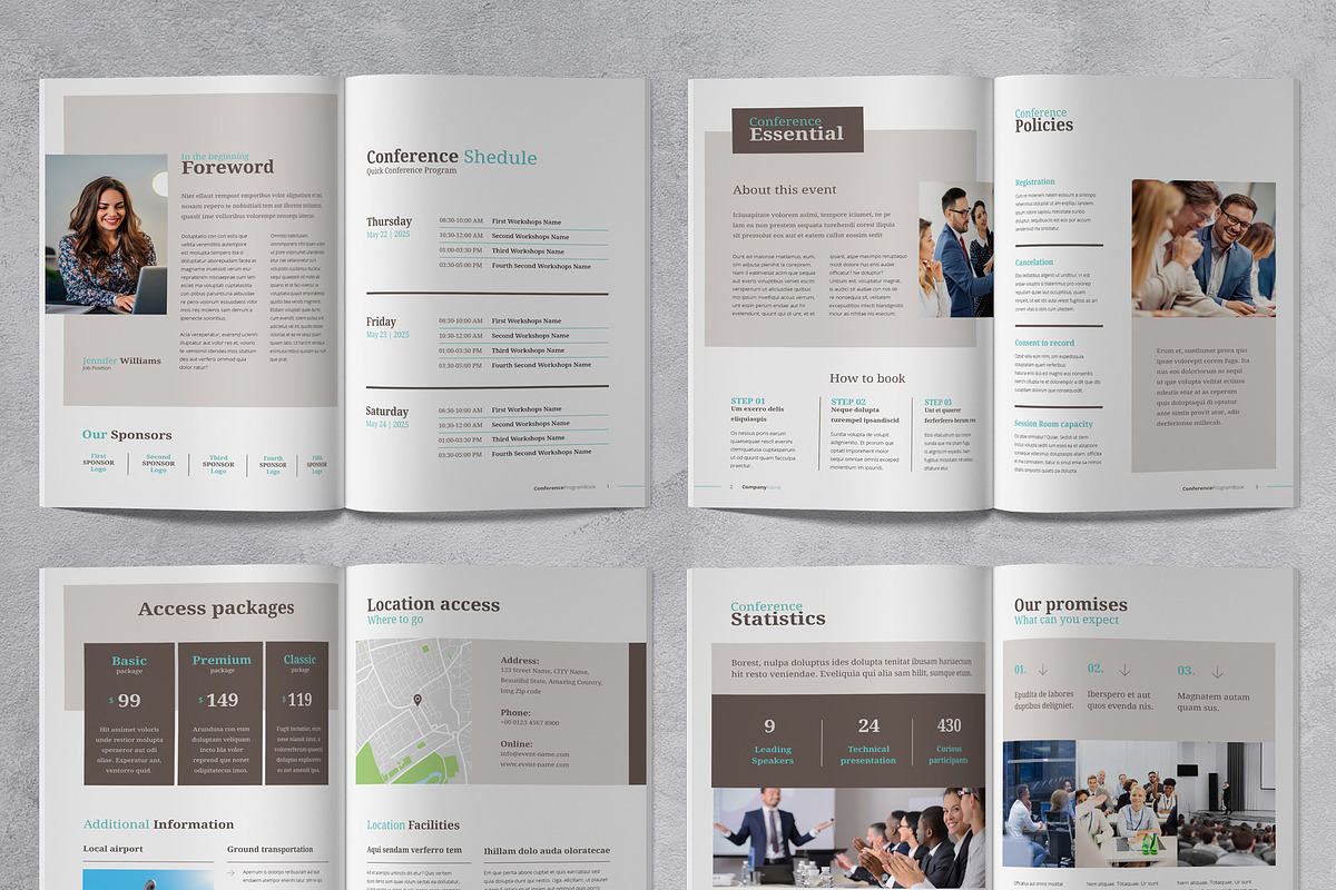 Conference Agenda, a Brochure Template by Sabin (Photo 3 of 7)
