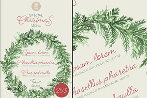 Poster Christmas Menu Crown, a Print Template by McLittle Stock