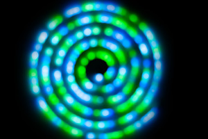 Abstract lights in spiral circle, an Abstract Photo by Vapi