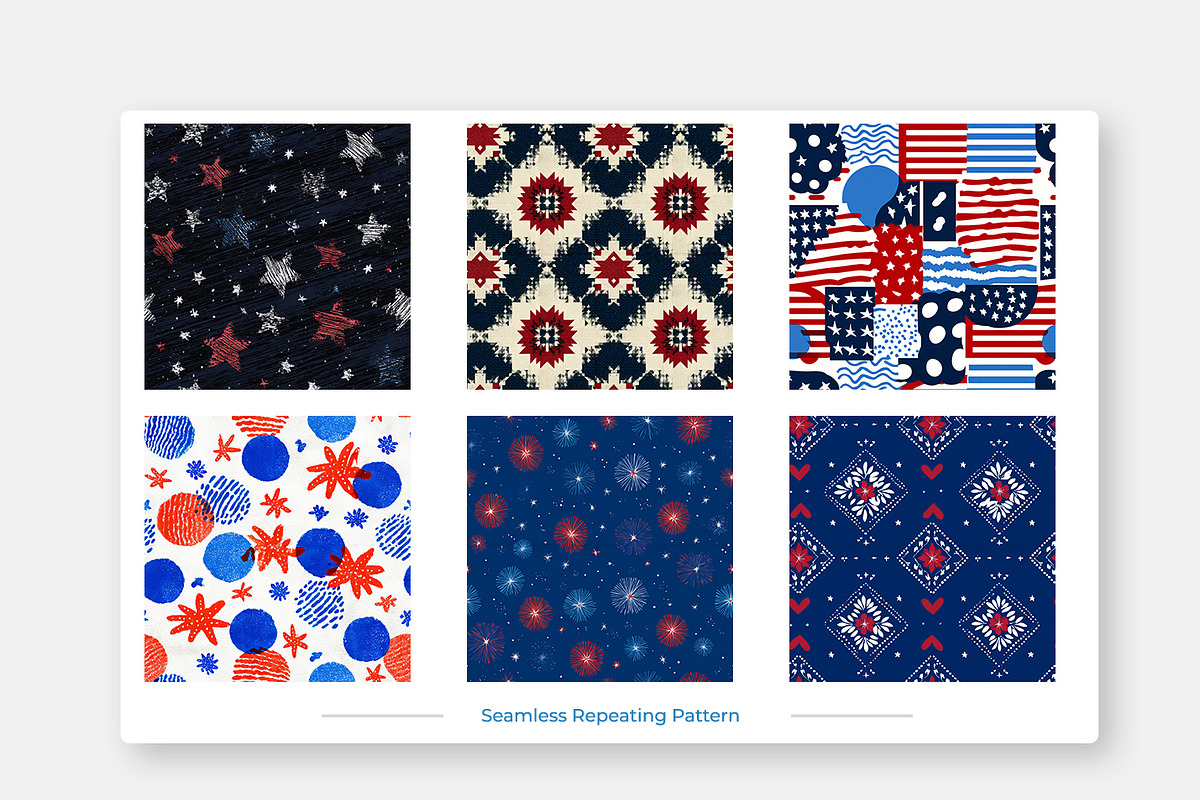 Red, White and Blue Bundle, a Pattern Graphic by karenfoleyphoto (Photo 2 of 6)