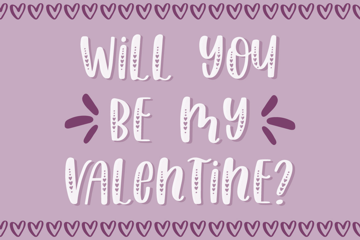 Lovebug Hearts Font Trio preview 3