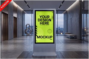 Digital Billboard Modern Lobby PSD, an Advertising Mockup by Bruno's Shop