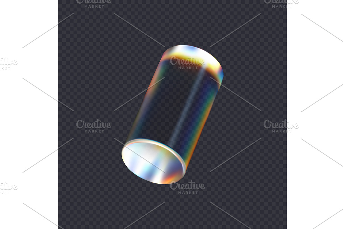3d transparent glossy cylinder, an Illustration by Liudmyla Matviiets