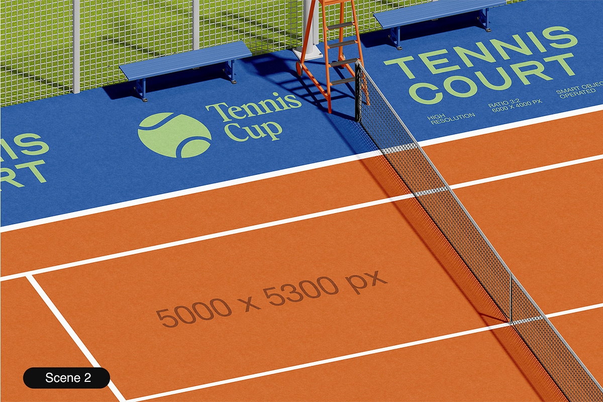 Court Branding Mockup – 3 PSD Scenes, an Advertising Mockup by decographstud (Photo 3 of 6)