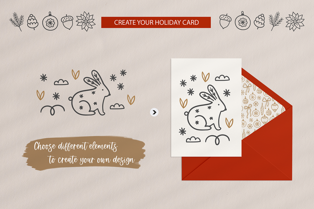 Winter Nature - Hand Drawn Kit, a Seasonal Illustration by miumiu (Photo 8 of 15)