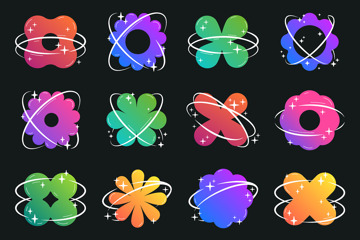 Abstract floral vector shapes, a Decorative Illustration by Torontotokio (Photo 2 of 7)