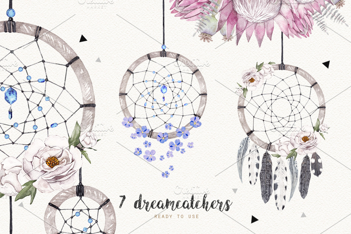 DREAMCATCHERS watercolor set, an Illustration by Natali Smolova (Photo 5 of 7)