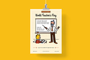 World Teacher’s Day Poster/ Flyer, a Flyer Template by Juru Rancang Graphic (Thumbnail 1 of 3)