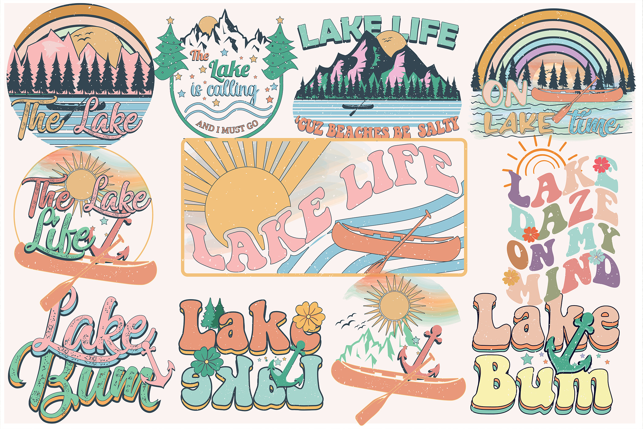 Lake Quote Sublimation Bundle Desig by Ar Brand  Creative Market