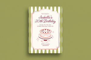 Retro Birthday Invitation, an Invitation Template by Guuver