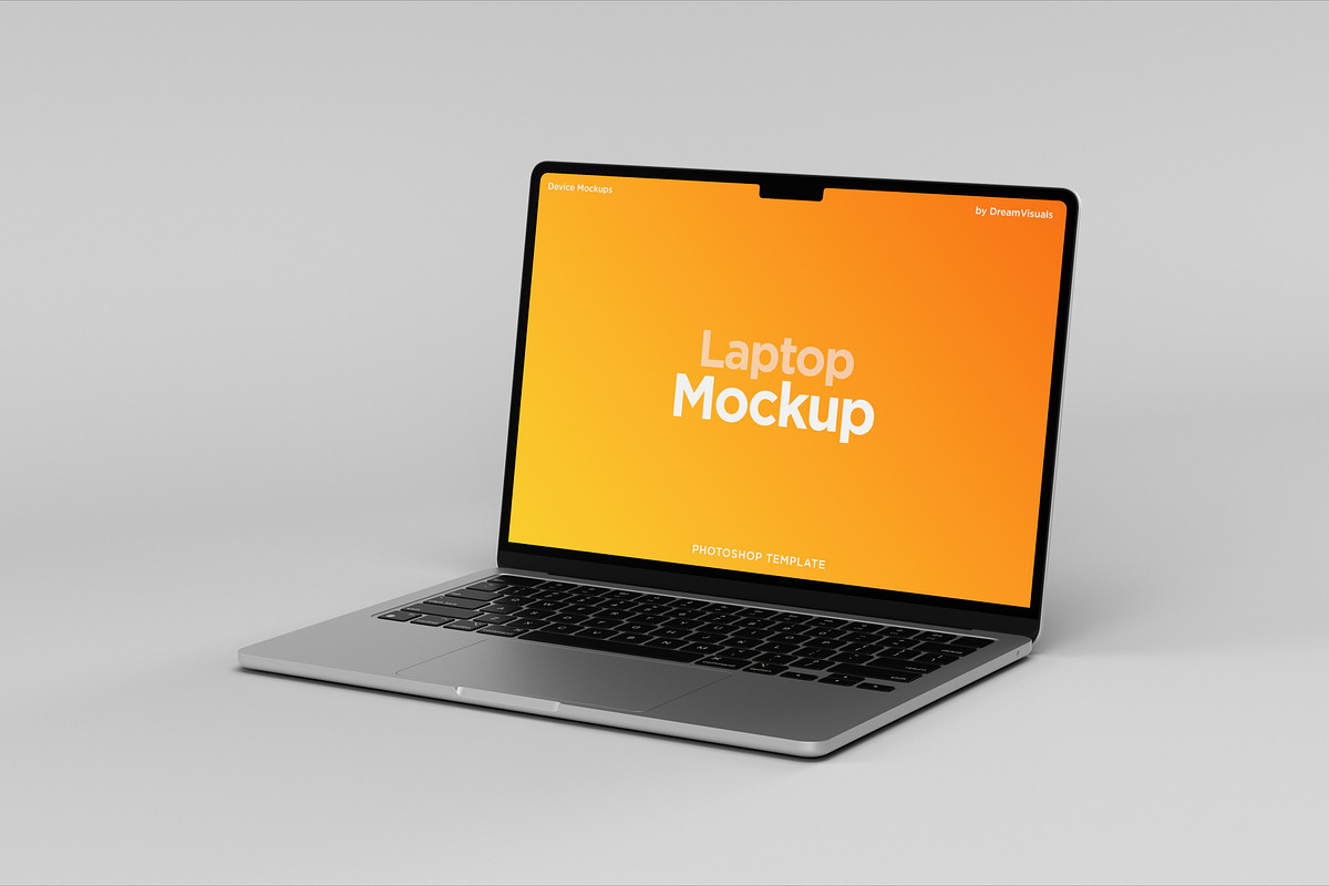 5 Macbook Air M2 Mockups, a Mac Mockup by DreamVisuals (Photo 5 of 5)