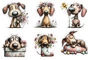 Whimsical Spring Dachshund Clipart, an Illustration by Dream Creation (Thumbnail 6 of 6)