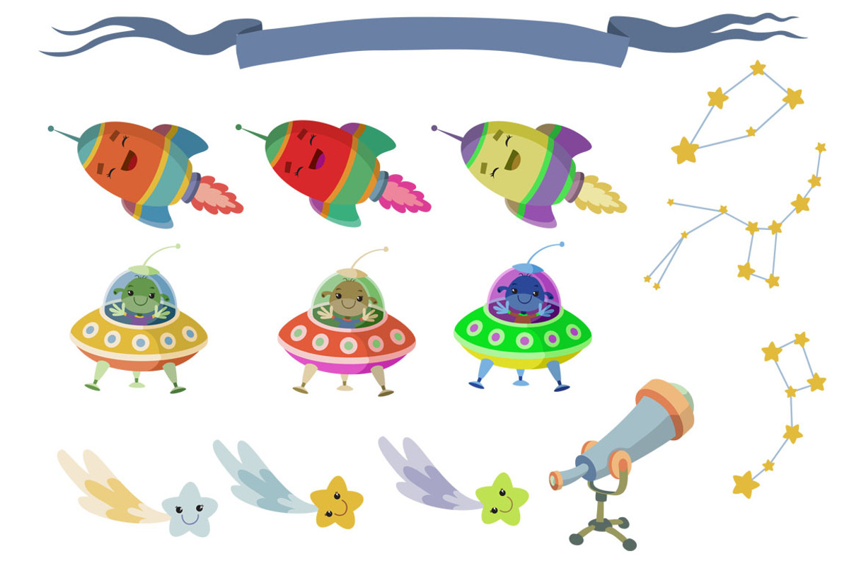 Clip art - Solar system, a Decorative Illustration by Kopirin (Photo 3 of 10)