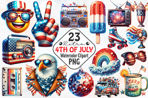 Retro 4th Of July Sublimation Png, an Illustration by RobertsArt