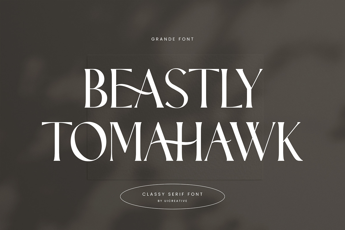Beastly Tomahawk Classic Serif Font, a Serif Font by UICreative (Photo 1 of 13)