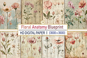 Floral Anatomy Blueprint, a Background Graphic by Printable Treasure (Thumbnail 1 of 5)