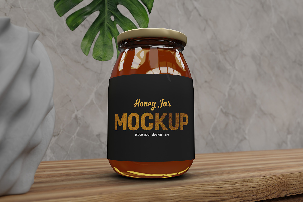 Honey Jar Label Mockup Set, a Cups & Container Mockup by Modern Studio (Photo 5 of 6)