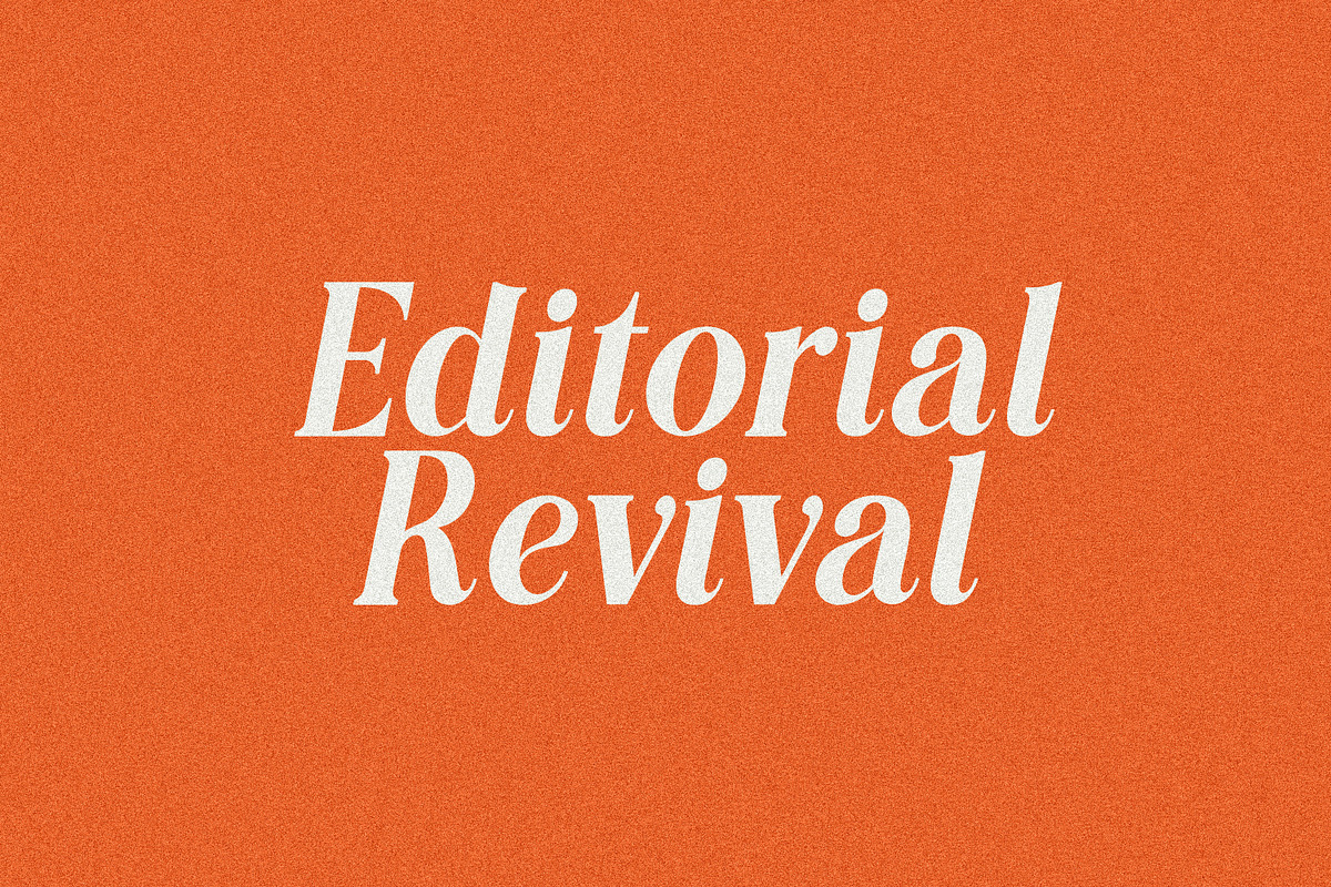 Editorial Revival Serif (70 fonts), a Serif Font by MaxArt Foundry (Photo 28 of 30)
