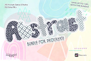 Abstract Procreate Brush Bundle, a Brush Add-On by cugypress (Thumbnail 1 of 23)