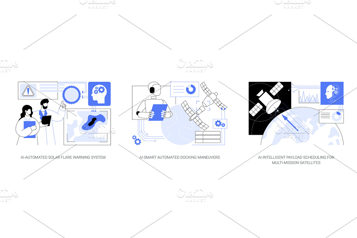 AI Advances in Spaceflight abstract, a Technology Illustration by Visual Generation