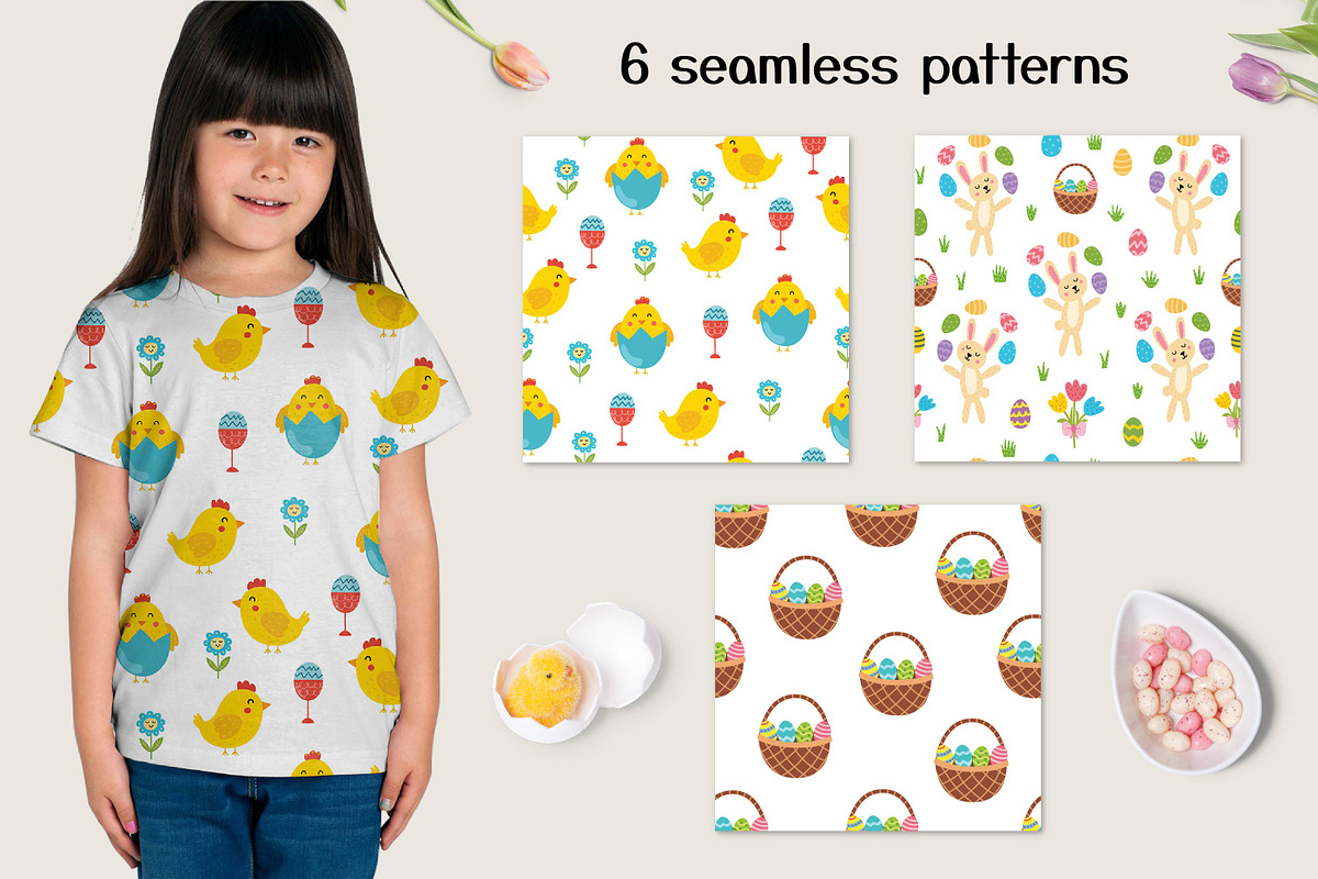 Easter Collection: Clipart, Patterns, a Decorative Illustration by Gulnara Sabirova (Photo 4 of 10)