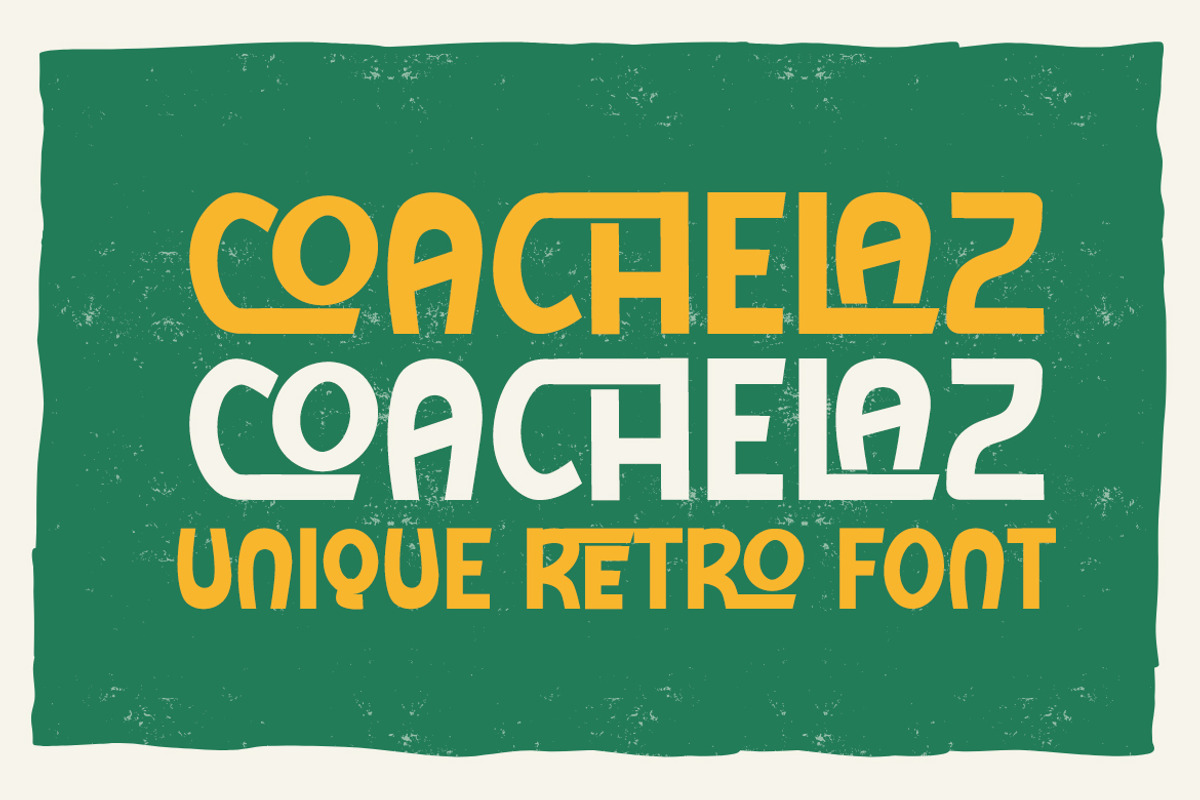 Coachelaz - Retro Font, a Sans Serif Font by Dhabee (Photo 12 of 12)