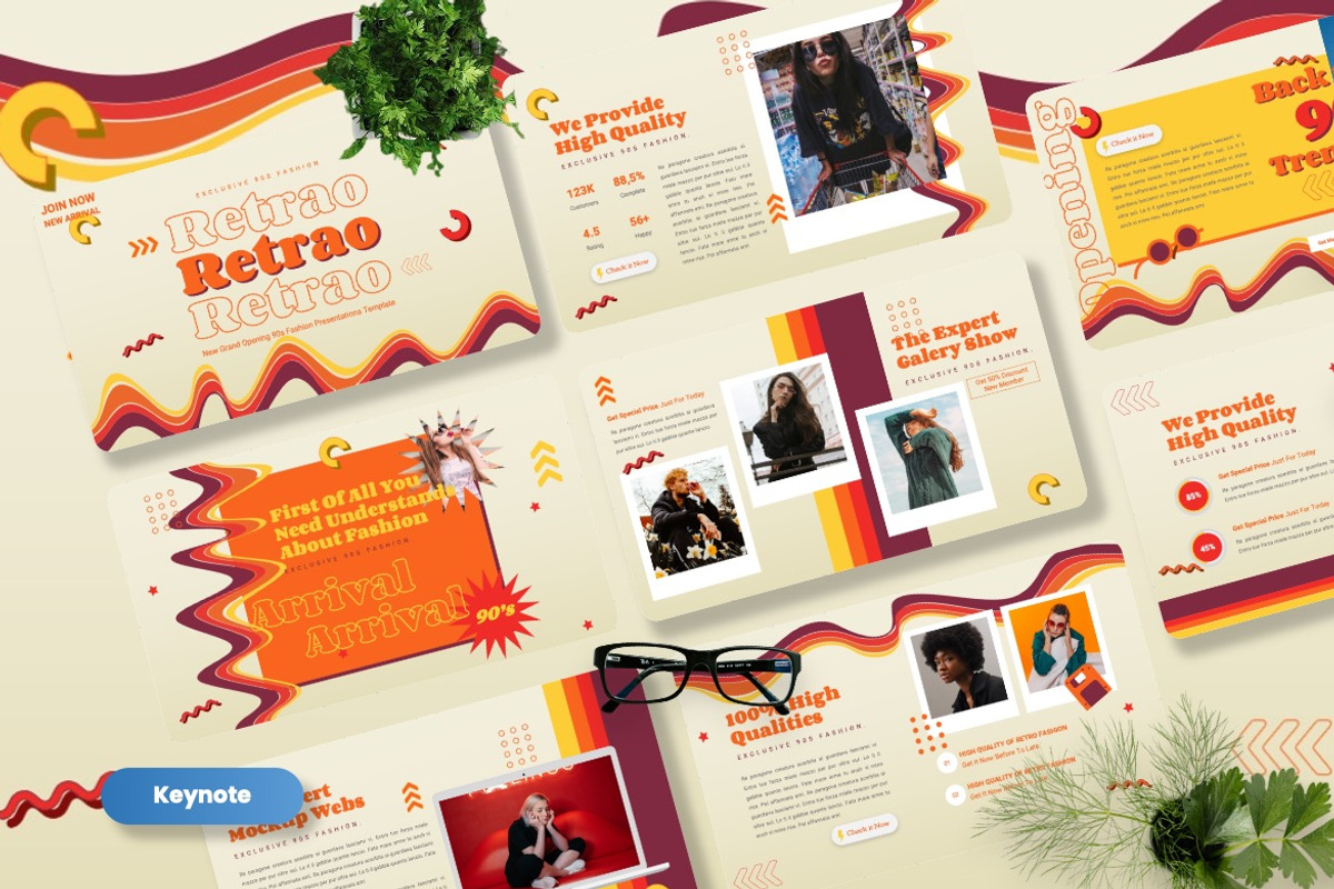 Retrao - Retro 90s Keynote, a Presentation Template by Dhabee (Photo 1 of 7)