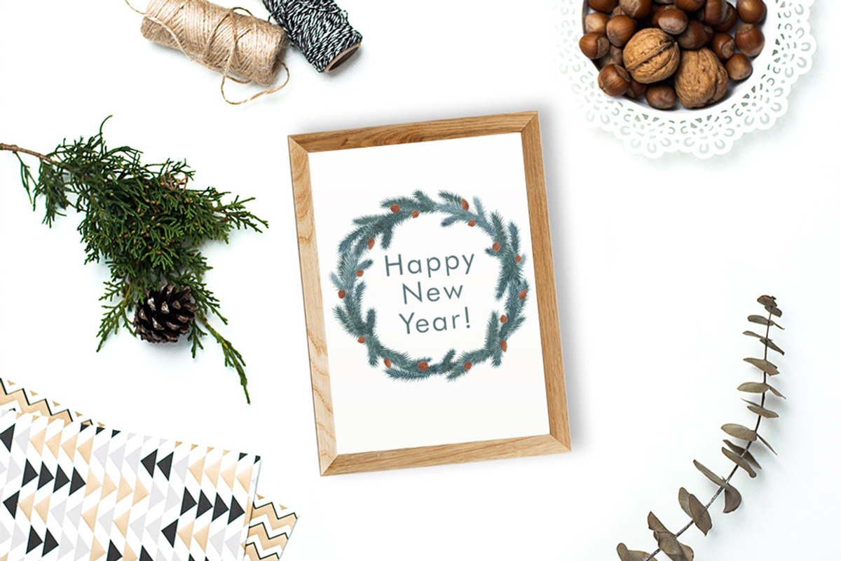 Christmas frame clipart, a Decorative Illustration by CreativeByLu (Photo 4 of 5)