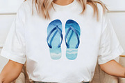 watercolor Summer beach clipart, an Illustration by Designworld (Thumbnail 6 of 7)