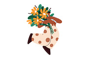 People holding flower bouquets set, a Person Illustration by Good Studio (Thumbnail 10 of 16)