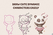 Procreate Whimsical Poses Pack, a Brush Add-On by Brzozowska (Thumbnail 2 of 5)