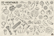 Vegetables line art + Procreate, a Food Illustration by Skliarova (Thumbnail 2 of 4)