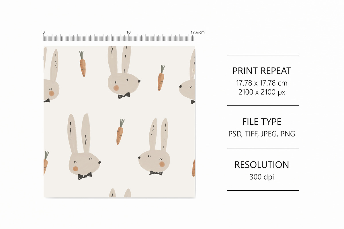 Mr. Rabbit, a Pattern Graphic by Olena Kuznietsova (Photo 4 of 11)