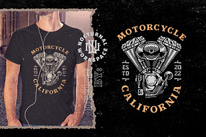 Motorcycle Badge Templates FONTS