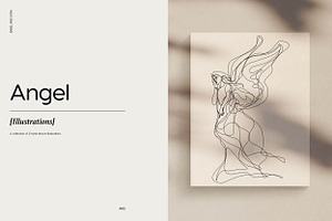 Angel Line Drawings