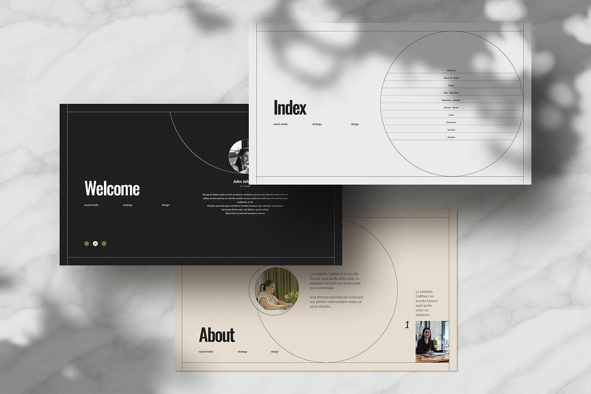 Social Media Strategy Template, a Presentation Template by White Graphic (Photo 3 of 7)