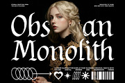 Obsidian Monolith Modern Fantasy, a Handwritten Font by supfonts (Thumbnail 1 of 8)