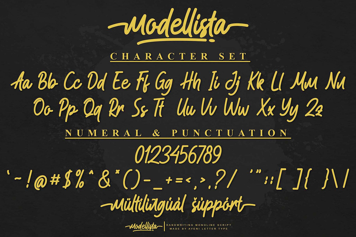 Modellista | Handwriting Font, a Handwritten Font by Aveni Letter Type (Photo 12 of 15)