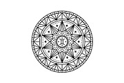 Gemini Symbol Lineart Illustration, a Branding & Logo Template by Buqancreative (Thumbnail 1 of 4)